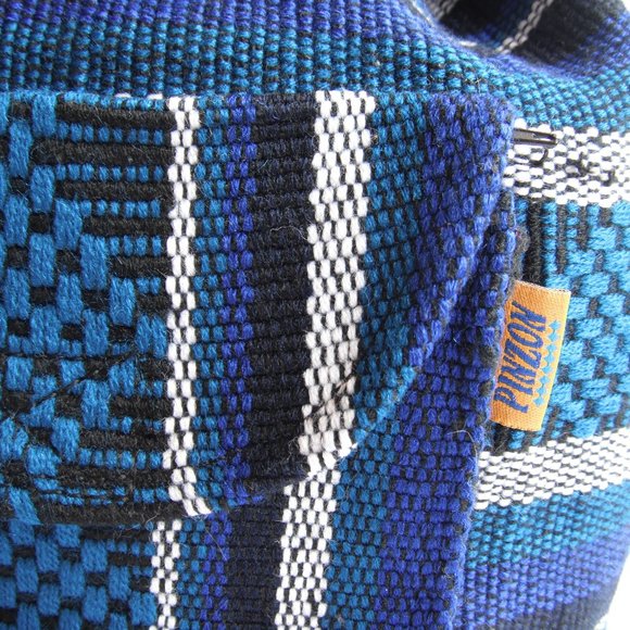 Artesanias Mr. Pinzon Woven Drawstring Boho Hippie Bag Rasta Back Pack Rainbow - Picture 6 of 11